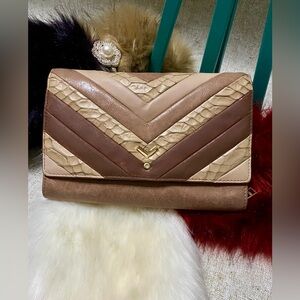 🎀Botkier New York FLAP SATCHEL, made of genuine leather, & snakeskin🎀#BOTKIER